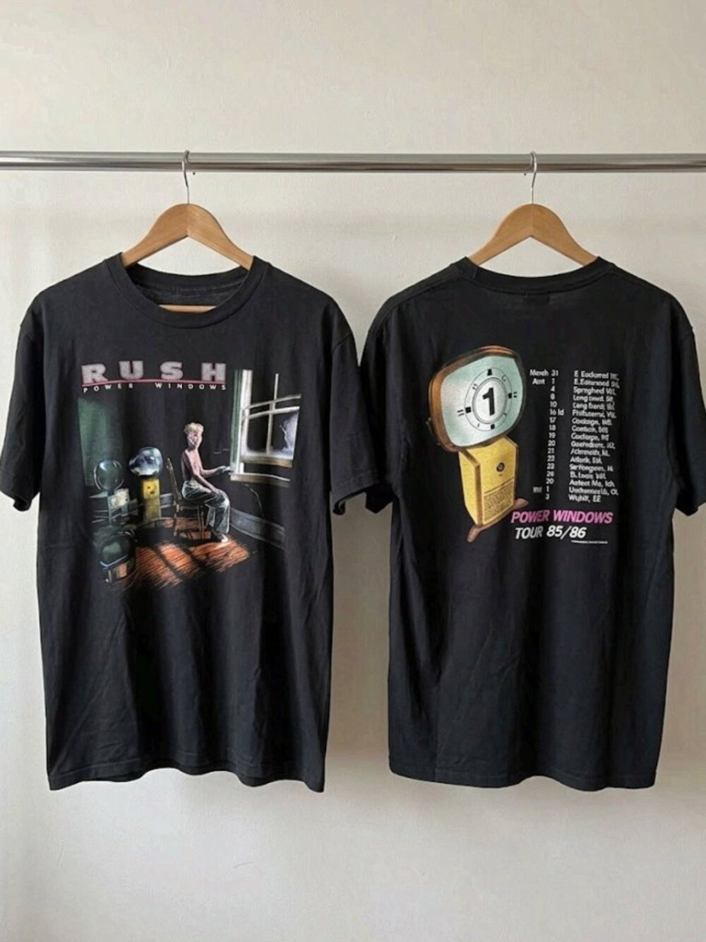 Rush Power Windows Tour 1985 T-Shirt Reprint